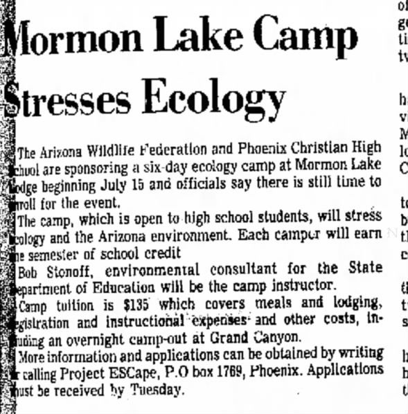 Clipping from Arizona Daily Sun
